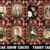 Freak Show, Circus Tarot Cards Deck, Scary Clown Creepy Vittorian Steampunk, Curiosity Curio Cabinet, Weird Oddities