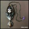 Hecate Goddess, Cursed Doll Magic Talisman, Haunted Witch Witchcraft Pendant, Gothic Cathedral Jewelry Necklace