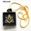 Masonry Symbol, Fraternal Mason Necklace, Masonic Talisman, Illuminati Triangle All Seeing Eye, Freemason Amulet Pendant
