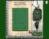 Antique Book Ancien Egypt Magic, Secret Societies Occultism Esoteric, The Emerald Tablets of Thoth Egyptian God Deity