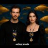 Sign of Pisces, Gold Fish Astrological Talismans Pentacle, Zodiac Amulet Pendant Symbolic Koi Fish