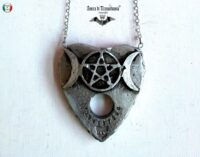 Ouija Board, Pentagram Star Triple Moon Necklace, Magic Powers Amulet, Witchcraft Pendant Occult Jewelry