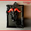 Goat Skull Magic Decor, Lucifer Baphomet Satan Bas Relief, Sculpture Icon Satanic Devil Horn