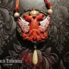 Phoenix Bird, Mythical Creature Wings Symbol, Alchemy Symbology Magic Talisman Amulet Transformers Royal Crown