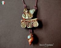 Guardian Angel, Winged Cherubim Protection Pendant, Jewel Magic Talisman Protective Amulet, Archangel Cherub Capital