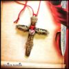 Satanic Cross, Little Devil Pendant in Deviled Egg, Sigil of Lucifer Satan Baphomet, Royal Crown Artcraft Esoteric Jewelry