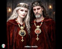 Vampire Jewelry, Bat Skull & Devil Eye Gothic Necklace, Dragon Crown Magic Talisman Amulet Pendant