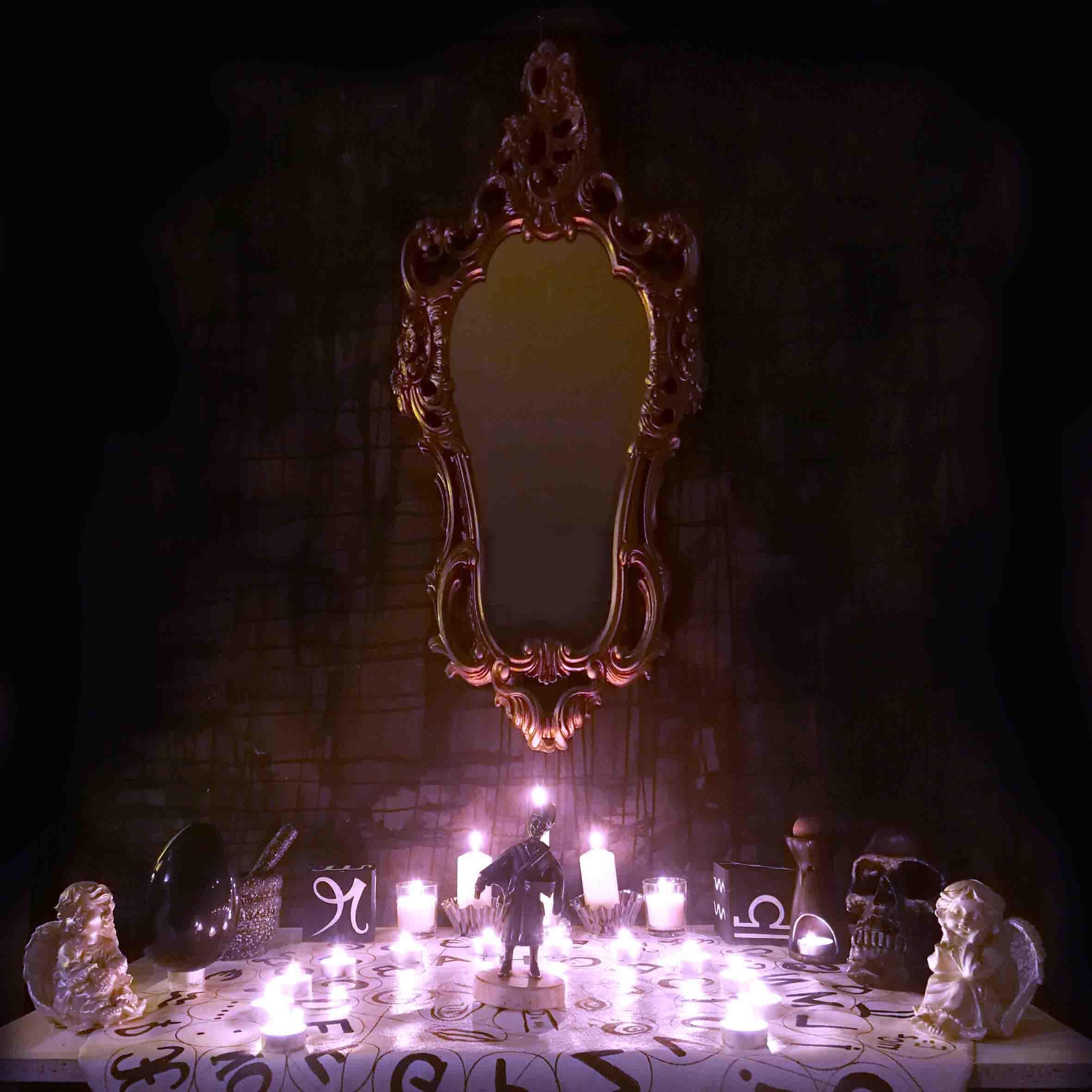 Ouija Board, Hocus Pocus Pagan Wheel Divination, Talking Table Planchette Witches Magic Altar Clairvoyance