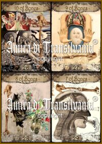 Tarot Cards Deck Limited Edition, Pathology Oracle Minor Arcana, Vintage Medicine Medical Collage, Antique Anatomy Body