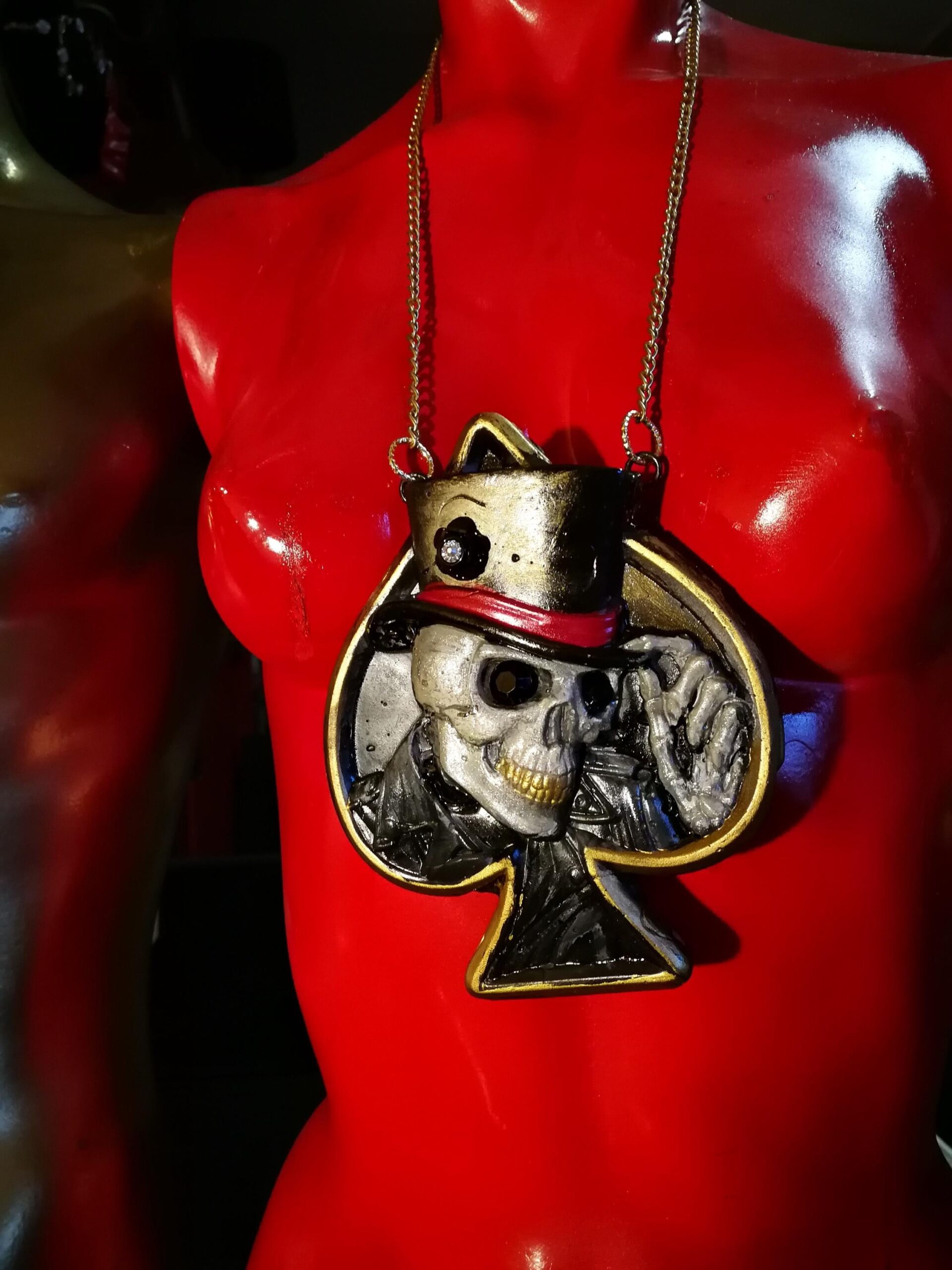 Baron Samedi Talisman, Cuckold Symbol Amulet Necklace, Personalized Voodoo Skull Pendant, Magic Witchcraft Guidance