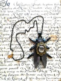 Cicada Life Cycle Amulet, Insect Bug Spirit Vessel, Haunted Magicicada Talisman Pendant Magic Eye