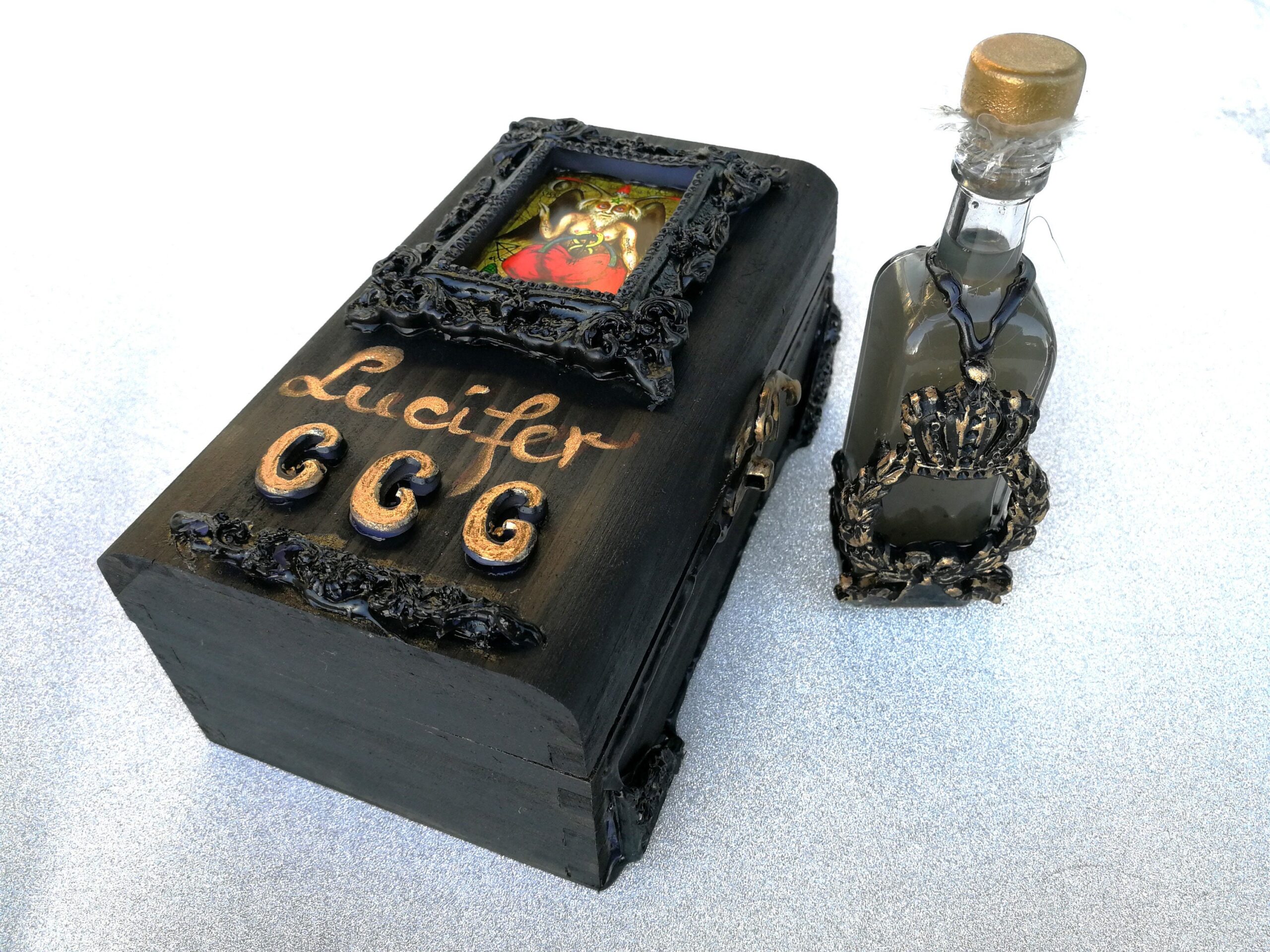 Custom Perfume Women Men, Eau de Parfume Magic Vintage Bottle Fragrances, Baphomet Essence Satan Secret Formula Lucifer
