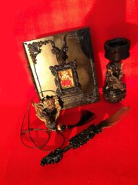 Witchcraft Set, Baphomet Magic Kit Sorceries, Candle Stick Incense Burner, Feather Pen Talisman Amulet