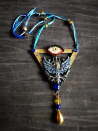 Enochian Angel Spirit Vessel. Dr. John Dee Amulet, Metaphysical Occult Jewelry Astrological Talismans Necklace