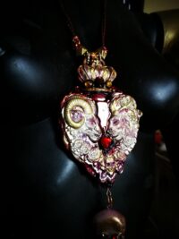 Midas Touch Amulet, Golden Wealth Spirit Vessel Royal Talisman, Lion Goat & Skull Occult Jewelry