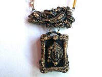 Hindu Goddess, Vishnu Lakshmi Talisman Pendant, Kali Maa Oriental Jewelry, Laxmi Prayer Amulet Yoga