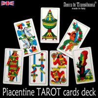 Antique Tarot Card, Oracle, Limited Edition, Italian Tarot, Piacenza, Play Card, Divination, Fortune Teller, Cartomancy
