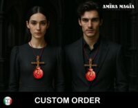 Dracula Talisman Bat Vampire, Gothic Cross Transylvania Necklace, Dragon Crown Pendant, Count Vlad Tepes