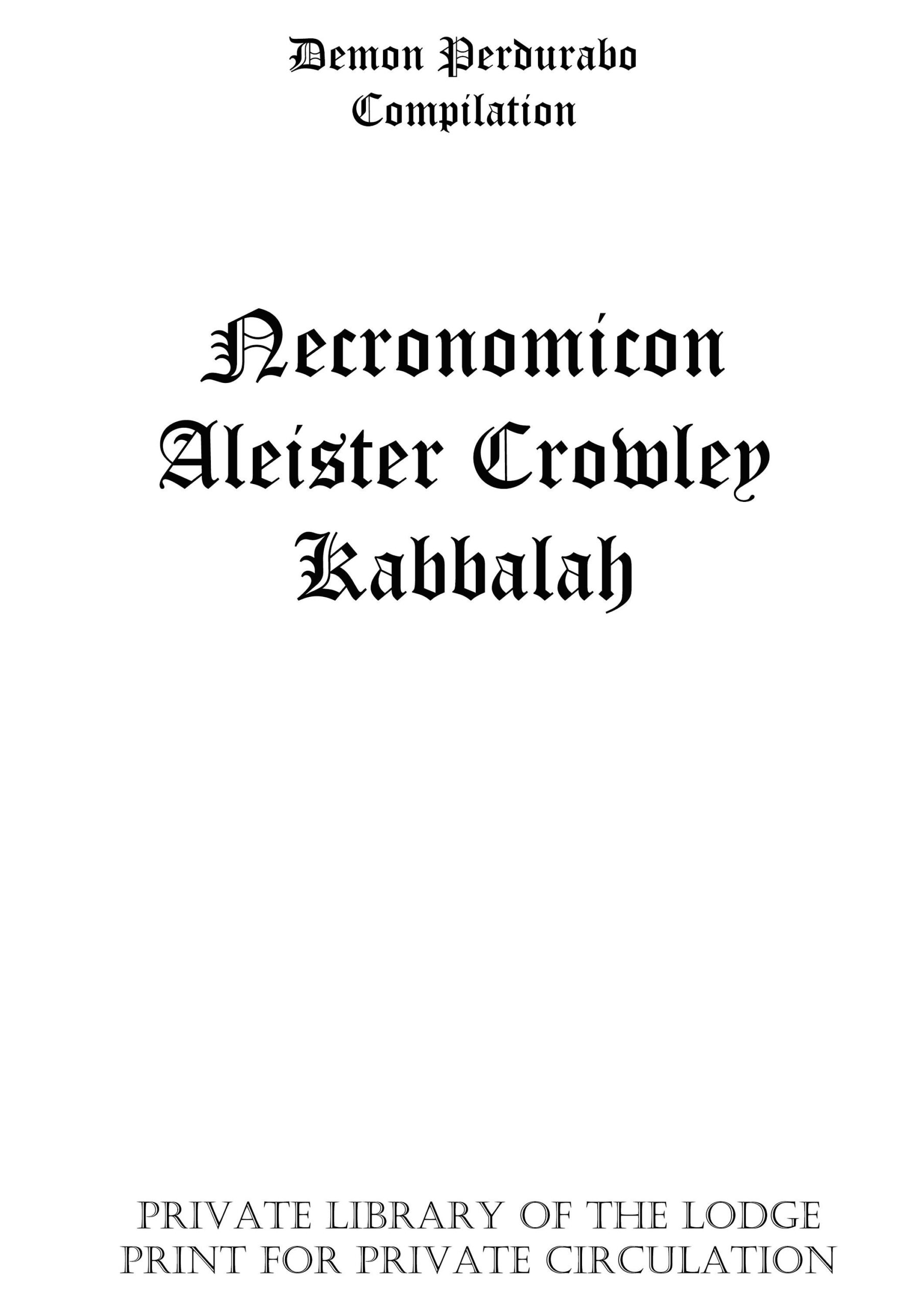 Necronomicon Book, Antique Manual Kabbalah Occultism, Esoteric Occult Ceremonial Magic, Aleister Crowley Grimoire Rituals
