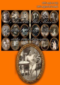 Erotic Tarot Cards, Vintage Oracle Sexy Image, Maison Bordell Nude Woman, Naked Body Photo