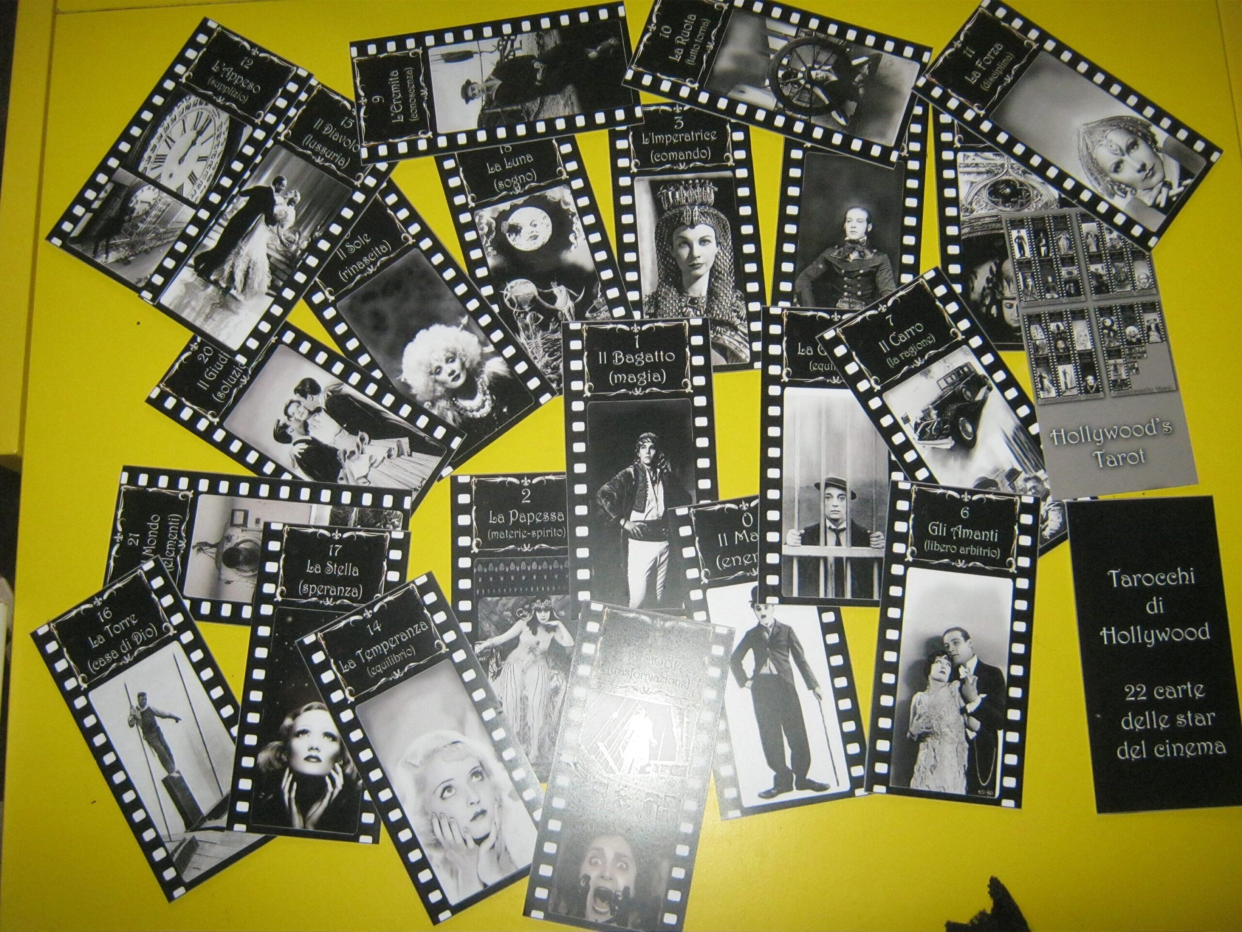 Hollywood Star, Tarot Card Deck, Sibyl Oracle Card Major Arcana, Vintage Photo Black and White Celebrity Actress