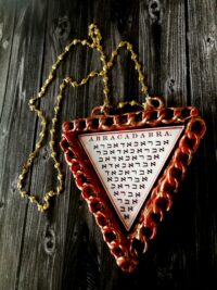 Abracadabra Pendant, Hebrew Letters Jewish Alphabet, Bar Mitzvah Bat Mitzvah, All Seeing Eye Amulet