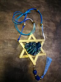 David Star Necklace Brotherhood Talisman, Amulet of Omnipotence's Shadow Flame, Mystical Jewish King Solomon Hebrew
