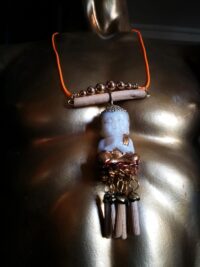 Japa Mala Amulet, Buddhist Necklace Ethnic Oriental Buddha Talisman Pendant Asian Spiritual Yoga Symbol