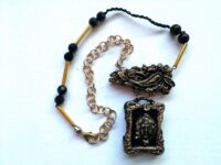 Hindu Goddess, Vishnu Lakshmi Talisman Pendant, Kali Maa Oriental Jewelry, Laxmi Prayer Amulet Yoga