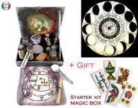 Apothecary Cabinet, Vintage Magic Witchcraft Box, Starter Kit Ritual, Potions Bottle, Incense Burner Set