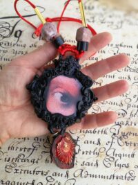 Magic Eye Necklace Charm, Protective Talisman Pendant Protection Amulet, Feminine Power Love Attraction