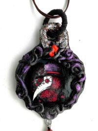 Doctor Plague, Venetian Mask Pendant Face Hat, Protective Amulet Steampunk, Protection Talisman Venezia Symbol