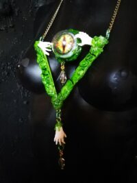 Elohim Necklace YHWH Yahweh Pendant, Yahuah Hebrew Jewish Symbol, Magic Talisman Amulet Dragon Eye