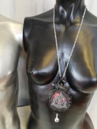 Dragon Crown, Satanic Necklace, Satanist Symbol Illuminati All Seeing Eye, Evil Eye Pendant Conspiracy Theory