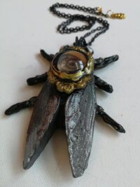 Cicada Necklace - Luck Mexican Magick Amulet Attract Money Wealth Abundance Path to Success & Rich Life