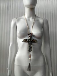 Satanic Necklace, Antichrist Inverted Cross, Baphomet Devil Horn Occult Symbol Sigil of Lucifer Satan