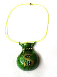 Dollar Symbol Necklace, Good Luck Pendant Amulet, Manifestation Money Wealth Attraction, Abundance Richness Talisman