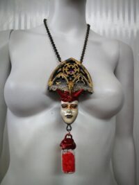 Fallen Angel, Satanic Talisman Satan Symbol, Demon Devil Horn Pendant, Baphomet Gothic Necklace, Amulet Crow Skull
