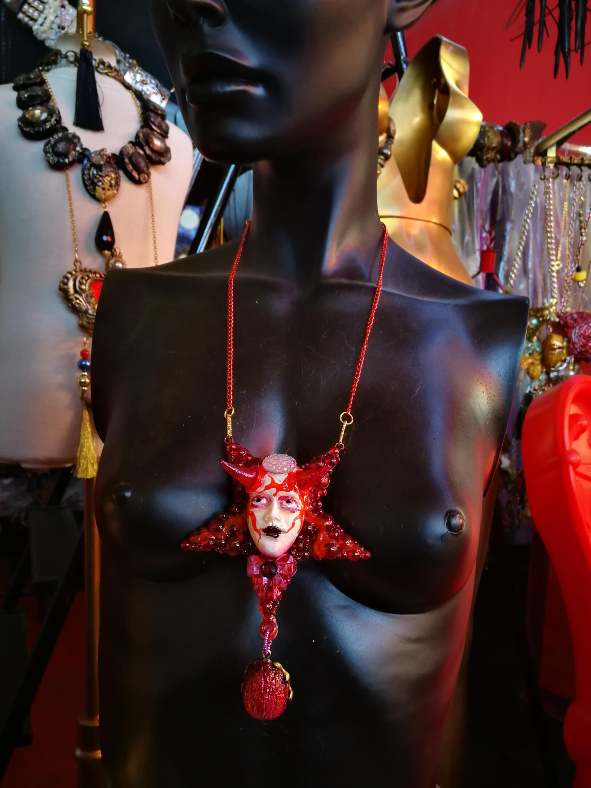 Satanic Symbol, Talisman Inverted Pentagram Star, Satan Fallen Angel, Devil Pendant Baphomet Magic Amulet