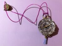 Brain Dump, Talisman Compass Necklace, Energy Intelligence Smart Amulet Good Luck Practical Magic Symbol