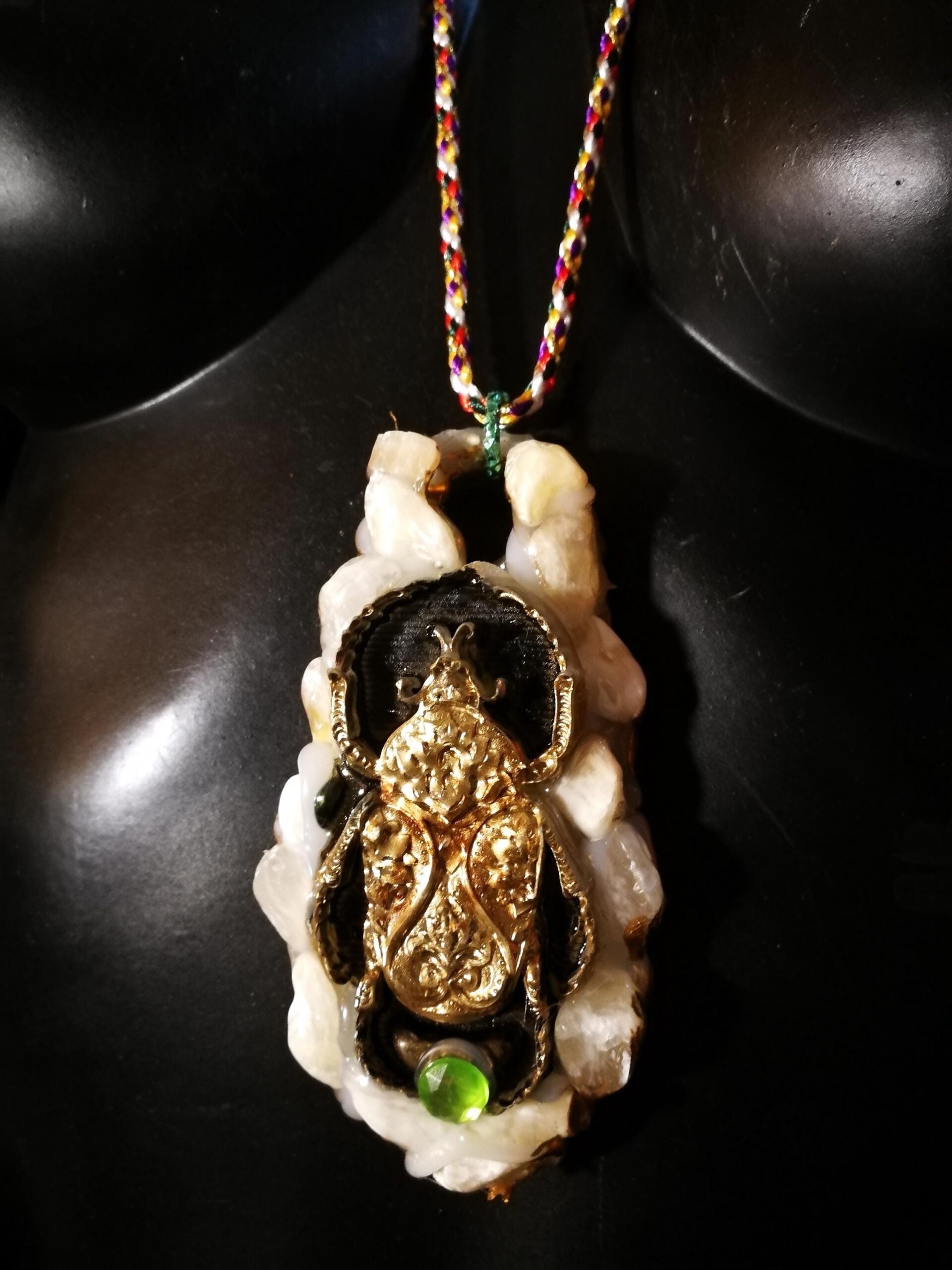 Scarab Necklace - Mexican Magic Lucky Goliath Beetle Talisman ~ Attract Money, Build Wealth Abundance & Prosperity