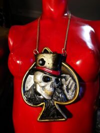 Baron Samedi Talisman, Cuckold Symbol Amulet Necklace, Personalized Voodoo Skull Pendant, Magic Witchcraft Guidance