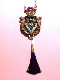 Angel of Death Azrael, Mercury Symbol Pendant, Skull Amulet Gothic Talisman Occult Magic Azazel