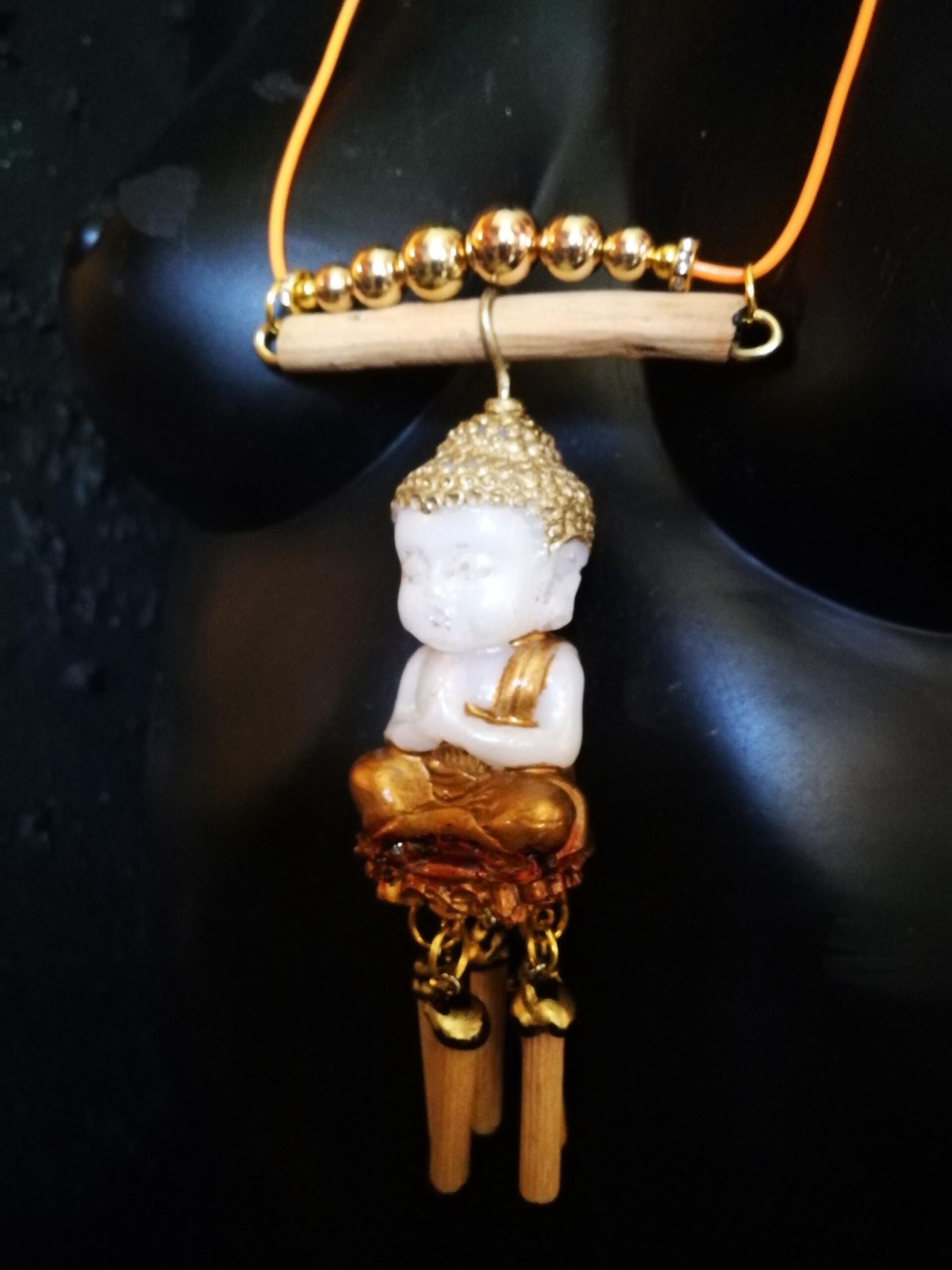 Japa Mala Amulet, Buddhist Necklace Ethnic Oriental Buddha Talisman Pendant Asian Spiritual Yoga Symbol