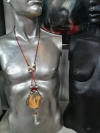 Amber Djinn Spirit Vessel Amulet – Prosperity, Protection & Manifestation Talisman Evil Eye Occult Jewelry Witchcraft