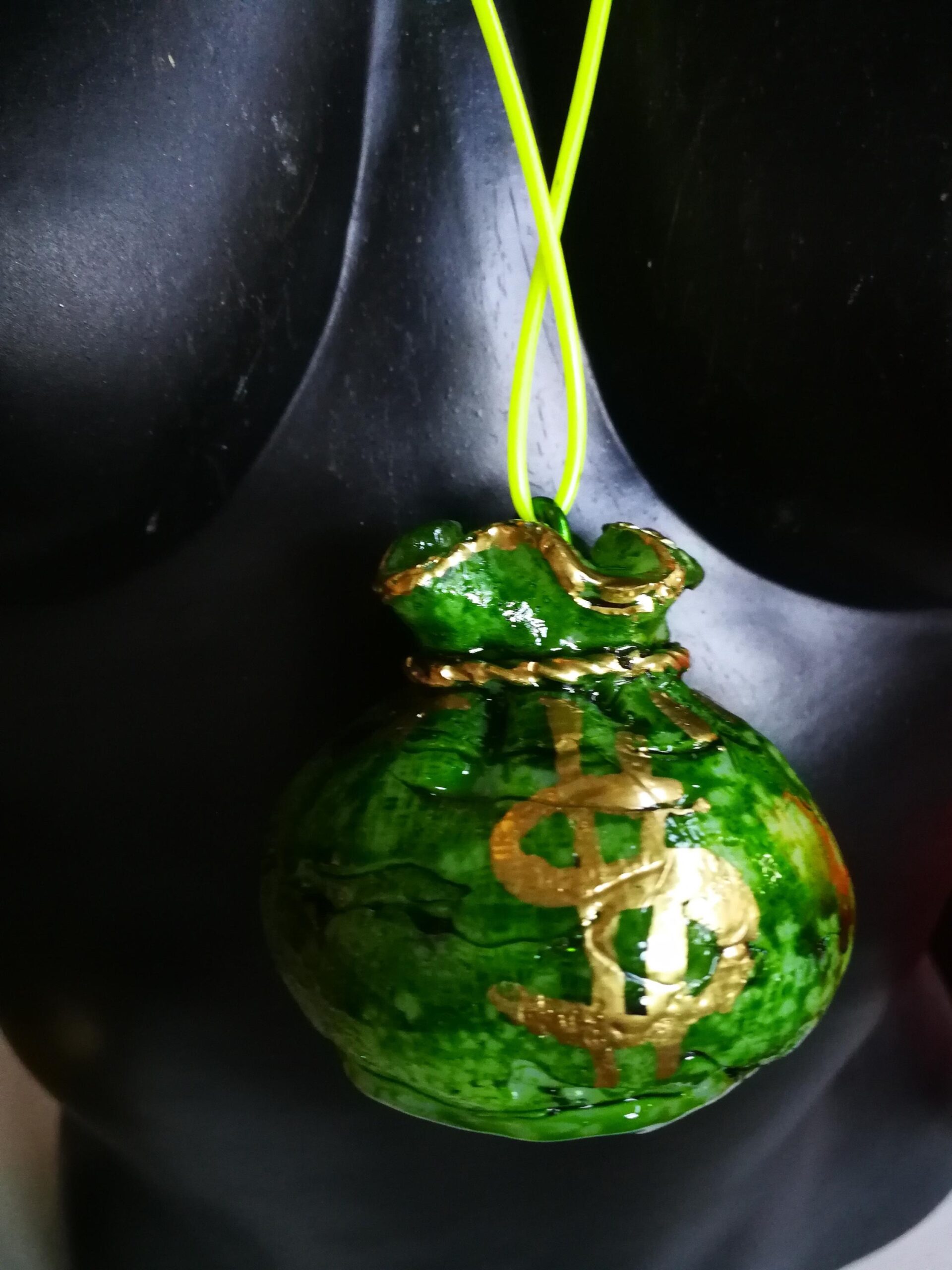Dollar Symbol Pendant, Good Luck Amulet, Manifestation Money Wealth Attraction, Abundance Richness Talisman Jewelry