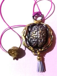 Brain Dump, Talisman Compass Necklace, Energy Intelligence Smart Amulet Good Luck Practical Magic Symbol