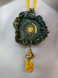 Sun and Moon, Magical Power Pendant, Magic Talisman Astrological Symbol, Urn Stones Jewelry Amulet