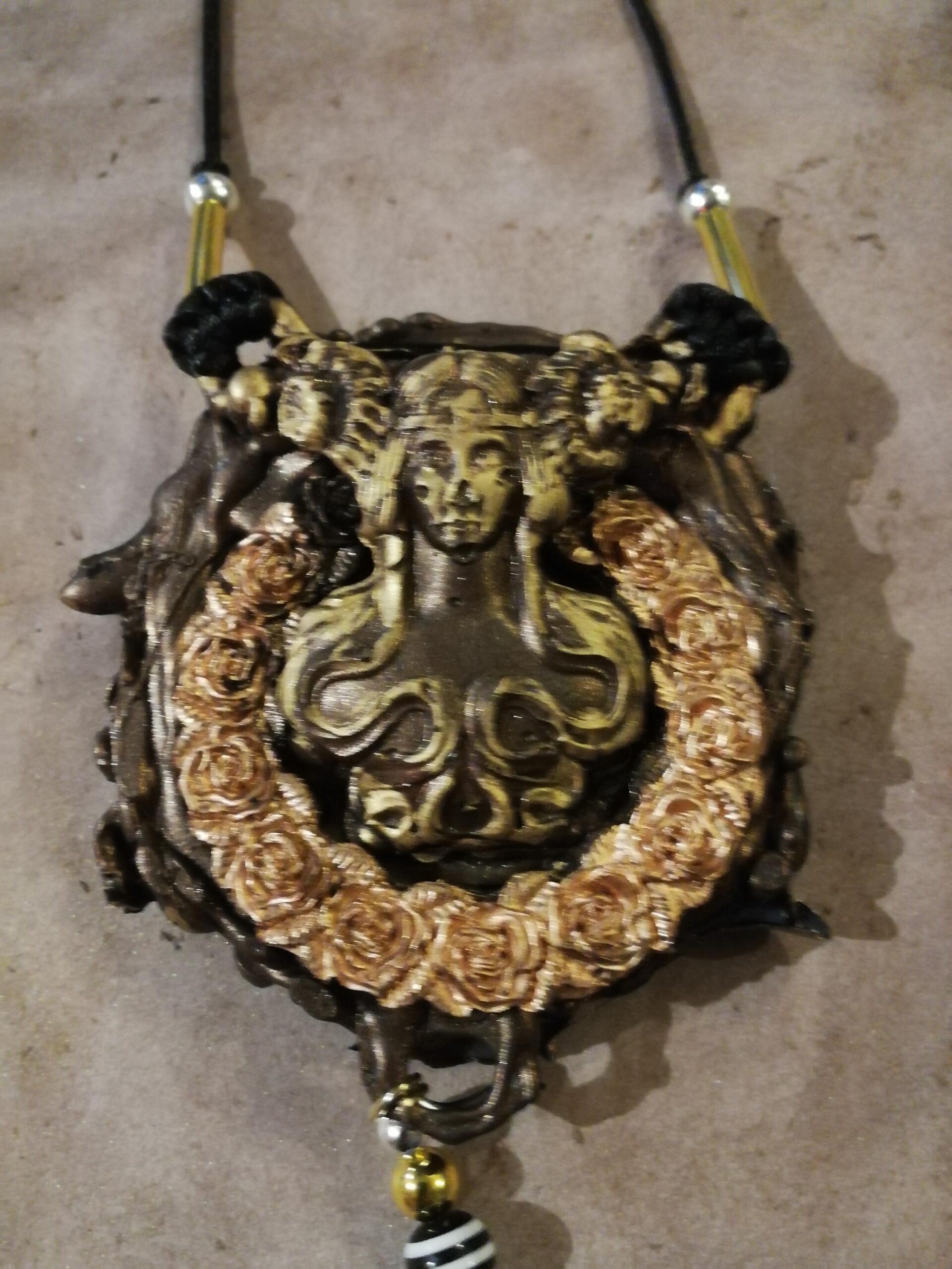 Hecate Goddess, Gothic Amulet Dark Magic Talisman Witchcraft Pendant, Witch Jewelry Symbol Inverted Pentagram