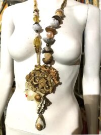 African Necklace Pendant, Voodoo Witch Spiritual Amulet, Dark Magic Cursed Talisman Haunted Witchcraft Jewelry